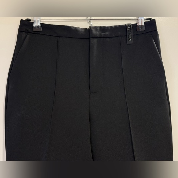 MONCLER Black Straight Leg Canvas Trousers - Picture 3 of 9